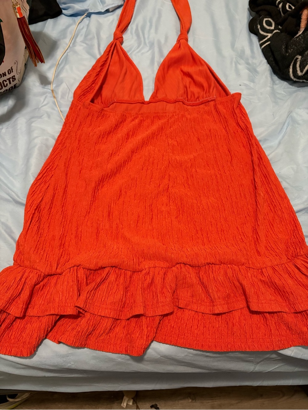 Asymmetrical Halter Ruffle Dress - Picture 3 of 5